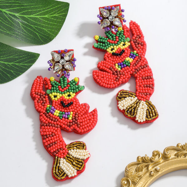 Wholesale Earrings Mexican Festival Handmade Rice Bead Earrings Personalized Trendy Women's Earrings Hip-Hop Style