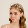 Wholesale Wedding Bridal Headwear Vintage Rhinestone Mesh Headband All-match Pressed Hair Handmade Crystal Flower Headband Women