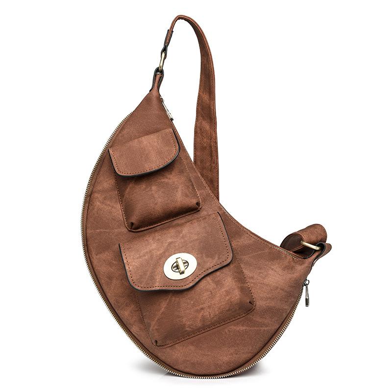 Wholesale Cross-border large-capacity ladies bag PU bag new European and American ladies bag ladies waist bag chest bag