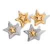 Wholesale 1 Pair Classic Style Commute Pentagram Mixed Metal Plating 304 Stainless Steel 18K Gold Plated Ear Studs