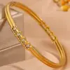 Wholesale Solid Color Roman Style Bangle For Olympic Games, Made Of 304 Stainless Steel With 18K Real Gold Plated And Rhinestones Inlay
