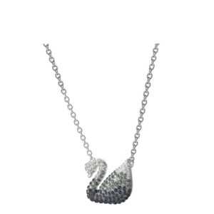 Gradient black swan necklace