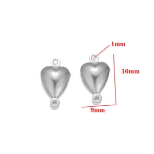 Stainless Steel Hollow Pendant Steel Color-Love