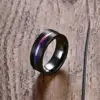 Wholesale Fashionable Couple Ring Set Round Diamond Six Claw Alloy Geometric Pattern Neutral Style For Men And Women
