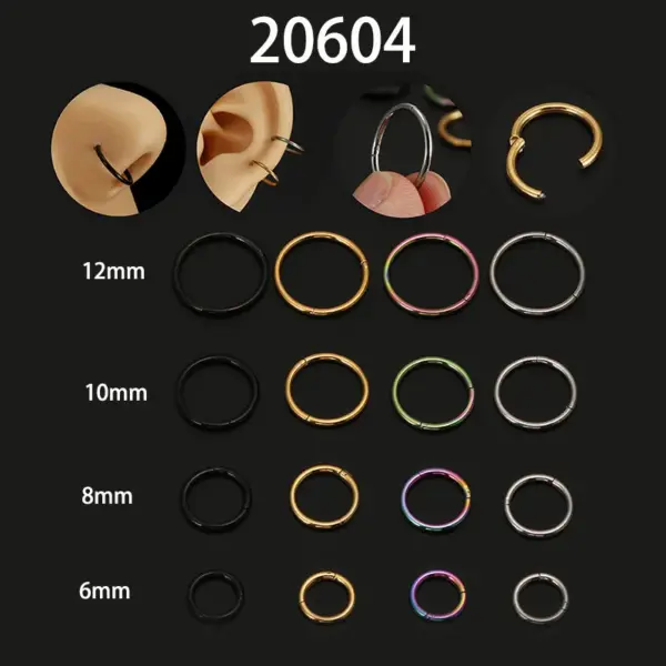 Wholesale Simple Style Circle Stainless Steel Plating Nose Ring Nose Pin
