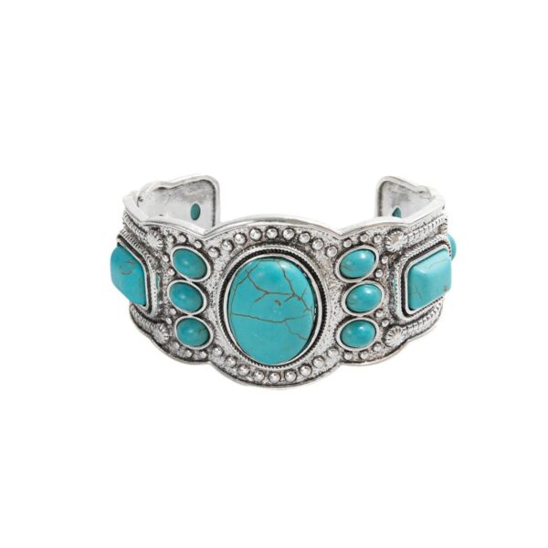 oly-1936aaf563d2c1a9303b290b01d0f4a8 Wholesale Turquoise bracelet, ethnic style jewelry, bohemian natural stone jewelry, exaggerated accessory.