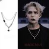 oly-1939018a228fd335ed0cc3e74ed06118 Wholesale Manxing double-layer necklace hip hop design sense niche personalized accessories advanced Qixi boys and girls clavicle chain