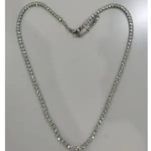3mm Zircon Necklace 40 5cm-Silver