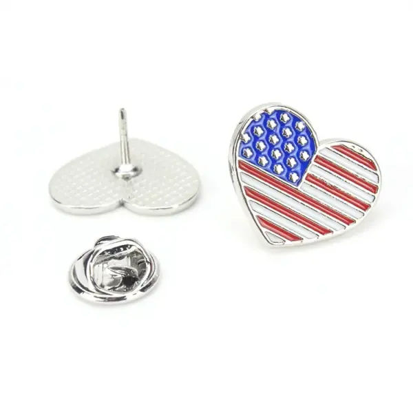 Wholesale American Flag Pin In Zinc Alloy Featuring Enamel Craftsmanship, Stylish Flag Brooches
