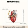 oly-193ff212db0cb0cb75c039013bdf6ba0 Wholesale Fashion Personalized Flowers Heart Acrylic Women's Earrings-Valentine's Day, Birthday and other perfect gifts