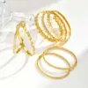 Wholesale Ins Style Luxurious Shiny Zircon 201 Stainless Steel Women's Bracelet 18K Gold Plated Elegant Temperament Jewelry Accessory
