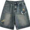 Wholesale High Waist Denim Shorts Loose Shorts Jeans Casual Street Women's Denim Wide Leg Shorts Women