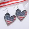 Wholesale Retro Heart Shape Drop Earrings For Women With White Acrylic Print And 304 Stainless Steel Ear Pins