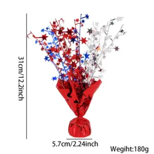 Red, Silver, and Blue Star Wire Ornaments