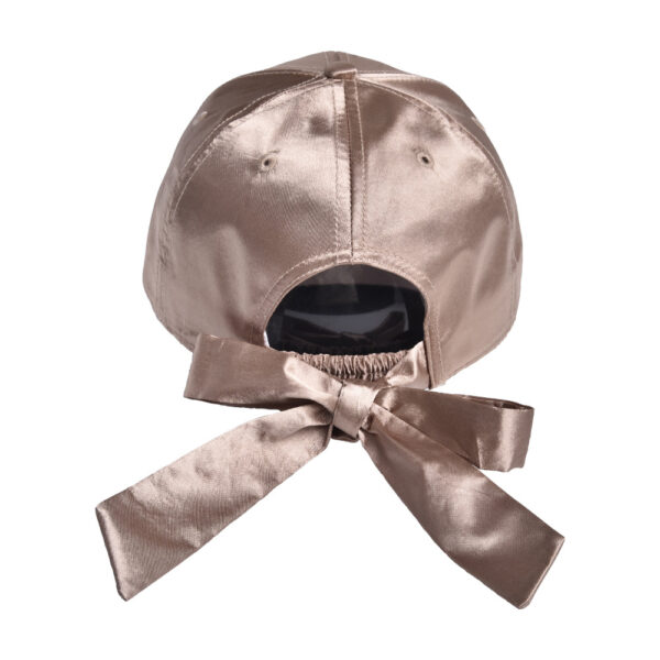 oly-195852fb43d0cc3caf2cf90b07d8f61a Wholesale Baseball Hat Women's Satin Bright Ribbon Bow Casual Fashion Black Cap Sunshade Hat