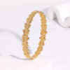 Wholesale Stainless steel buckle bracelet, gold-plated waterproof flower titanium steel bracelet