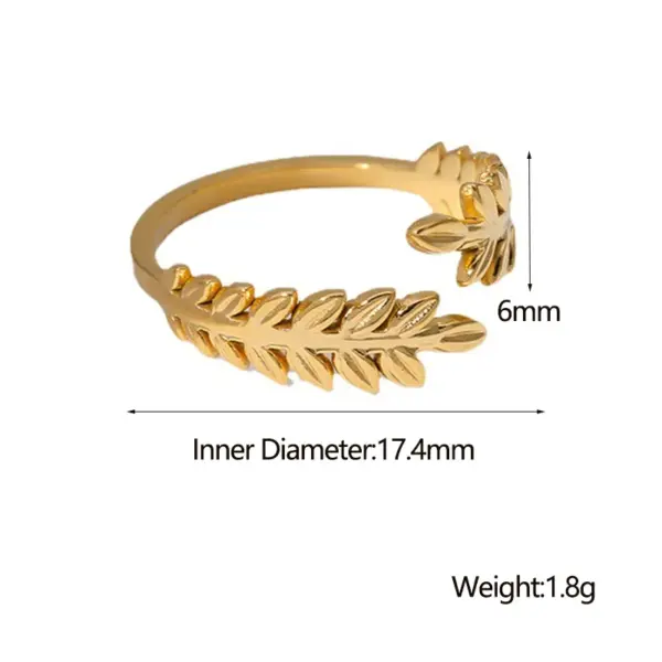Wholesale Jewelry Fashion Geometric 304 Stainless Steel 18K Gold Plated Plating Stainless Steel Rings