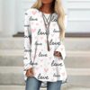 oly-196ed2d95663a835d5e3f5c22a66488e Wholesale Spring 3D ValenTine's Day HearT PrinT Women's Casual Loose RounD Neck Long-sleeveD T-shirT