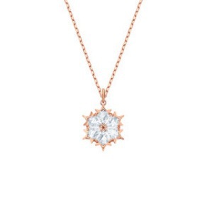 Snowflake rose gold necklace