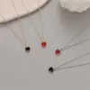 Wholesale Enamel Shell Necklace For Women With Electroplated Copper And Zircon Inlay Pendant