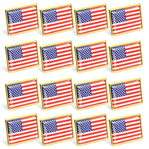 Wholesale American Flag Pin Alloy Metal Craft Flag Brooches