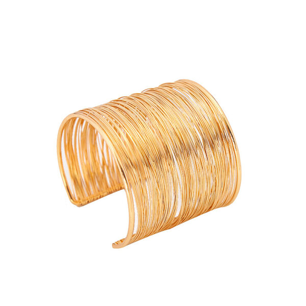 Wholesale Retro High-Quality Wire Bracelets Exaggerated Metal Open Bracelets Personalized Women's Hand Accessories
