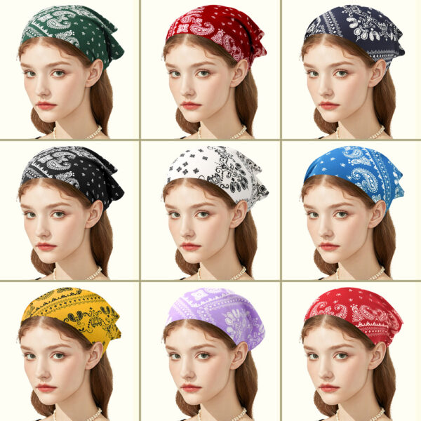 oly-19917ab7b5324c9b9e5d04560d87d756 Wholesale Bohemian Style Cashew Flower Stretch Triangle Scarf Headband All-match Headband Headband Headband Hair Band