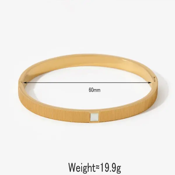 Wholesale 16K Real Gold Plated Platinum Plated 304 Stainless Steel Vacuum Electroplating (In Furnace) Round (Jewelry) Waterproof Non-Fading Bracelet For Unisex Minimalist Cool Style Bracelet For Women High-End Daily Electroplating Non-Fading Jewelry