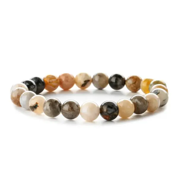 Wholesale Retro Solid Color Beaded Natural Stone Bracelets