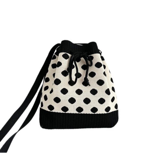 oly-19cdcc0c3cb0bfc85c9145e7aa8d0343 Wholesale Handbag Women's Japanese and Korean Style Ins Cyber Celebrity Knitted Wool Drawstring Lunch Box Bag Hand Tote Bag Bucket Bag