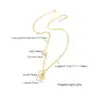 Wholesale Simple Fashion Classic Micro Pave Zircon Fatima Hand Initial Pendant Gold Stainless Steel Paperclip Chain Women's Necklace