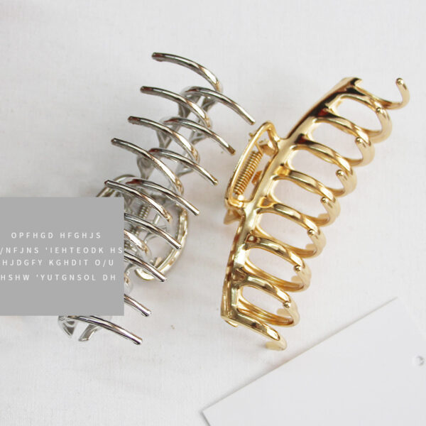 Wholesale 11cm Simple Hairpin Hair Grab Large Shark Clip Metal Disc Hairpin Back Head Clip Hairpin Headwear Clip