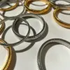 Wholesale Basic Simple Style Solid Color 304 Stainless Steel 18K Gold Plated Bangle In Bulk