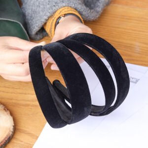Wholesale Popular Korean-style European and American-style hair accessories gold velvet corduroy full-bag cloth headband temperament headband wide wholesale popular
