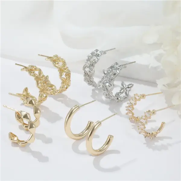 Wholesale Bow Tie Earrings For Women With Copper Base And Zirconia Inlay, Featuring 925 Sterling Silver Ear Pins In Simple Style