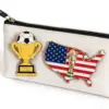 Wholesale American Flag Pin In Zinc Alloy With Enamel Finish, Perfect For Football World Cup