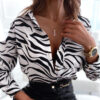 Wholesale Spot Shirts Regular Digital Printing Baroque Cardigans Spring & Fall Temperament Long-Sleeved Shirts for Women