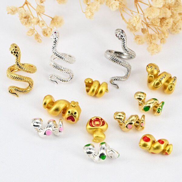 oly-1a4c498665857698af6cbca969885f11 Wholesale Snake Running Ring Rolling Snake Love Winding This Year Zodiac Twisted Snake Handstring Bead Jewelry Pendant Accessories