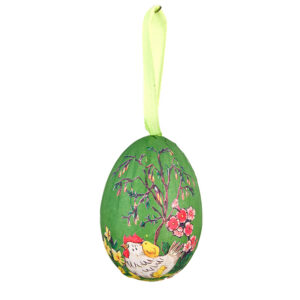 5*7cm paper-wrapped egg easter egg hen green 1 piece