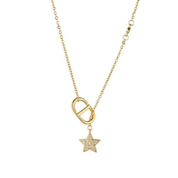 Wholesale Electroplated copper star CD double-layer bracelet/CD necklace