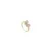 Wholesale Butterfly Ring For Women In Copper With 14K Real Gold Electroplated Finish Featuring Zircon Inlay
