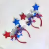 Wholesale 75th National Day USA Five-Pointed Star Headband Blue White Red Star Party Celebration Cheerleading Hair Accessories Headband