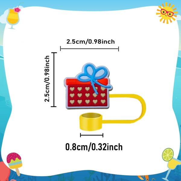 Wholesale Valentine's Day Three Creative Cartoon Straw Cap Xiyin Plastic Straw Plug Plastic Straw Cover Cartoon Milk Tea Beverage Suction