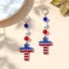 Wholesale Handmade Ethnic Style Acrylic Cross Earrings With 304 Stainless Steel Ear Pins For Women