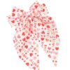 Wholesale  valentine's day bow ribbon spring clip heart red lip printing hair clip hair accessories