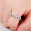 Wholesale Geometric Claw Setting Ring For Women In Copper With White K Water Plating And Zircon Inlay