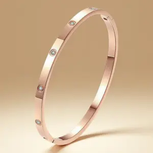 Rose Gold 4mm Ten Diamond Bracelet