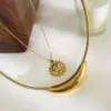 Wholesale 316L Stainless Steel Sun Waterproof Non Tarnish Surgical Steel Lady Cable Chain Pendant Necklace For Women's