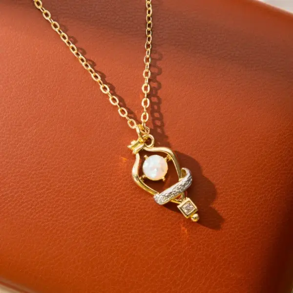 Wholesale Three-dimensional Letter Necklace For Women With Electroplating KC Golden Plated Copper, Artificial Rhinestones, And Cable Chain