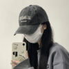 oly-1ad03ba147a8af7463f3195efd54386b Wholesale Ig Vintage Grey Baseball Hat Women's Summer American Style Washed Big Head Trendy All-Match Face Showable Small Cap